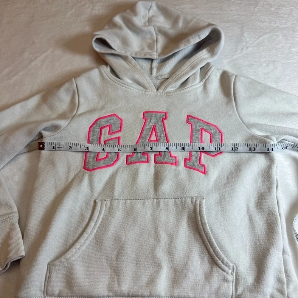 GAP White Hoodie with Pink Lettering